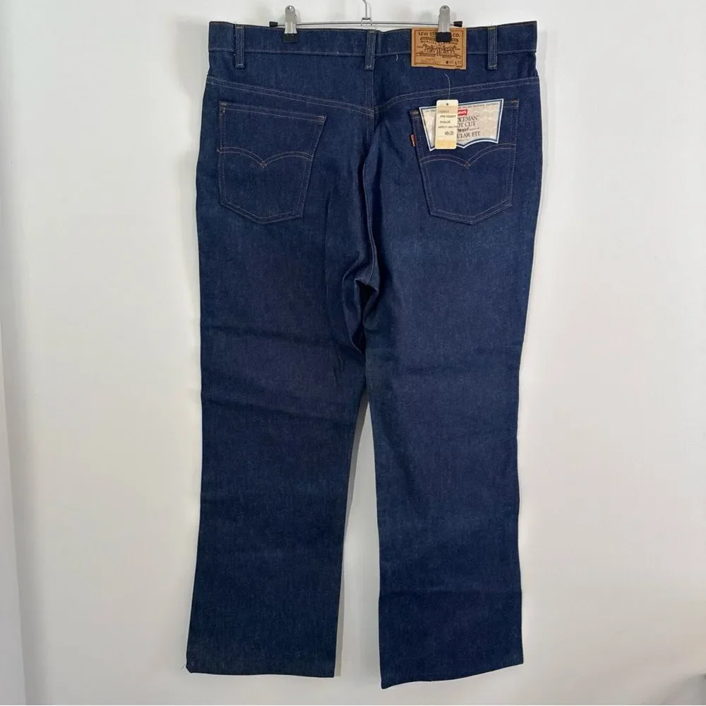 Vintage 80s Levi’s Saddleman Bootcut Jeans Deadstock 20517-0217 40x30 Orange Tab
